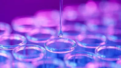 Close up of science lab research test tube