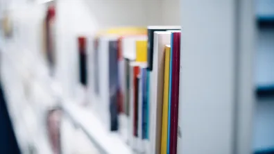 Books on a bookshelf