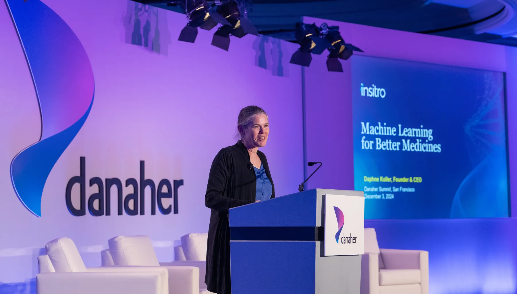 Speaker at the 2024 Danaher Summit discusses AI in the real world on stage